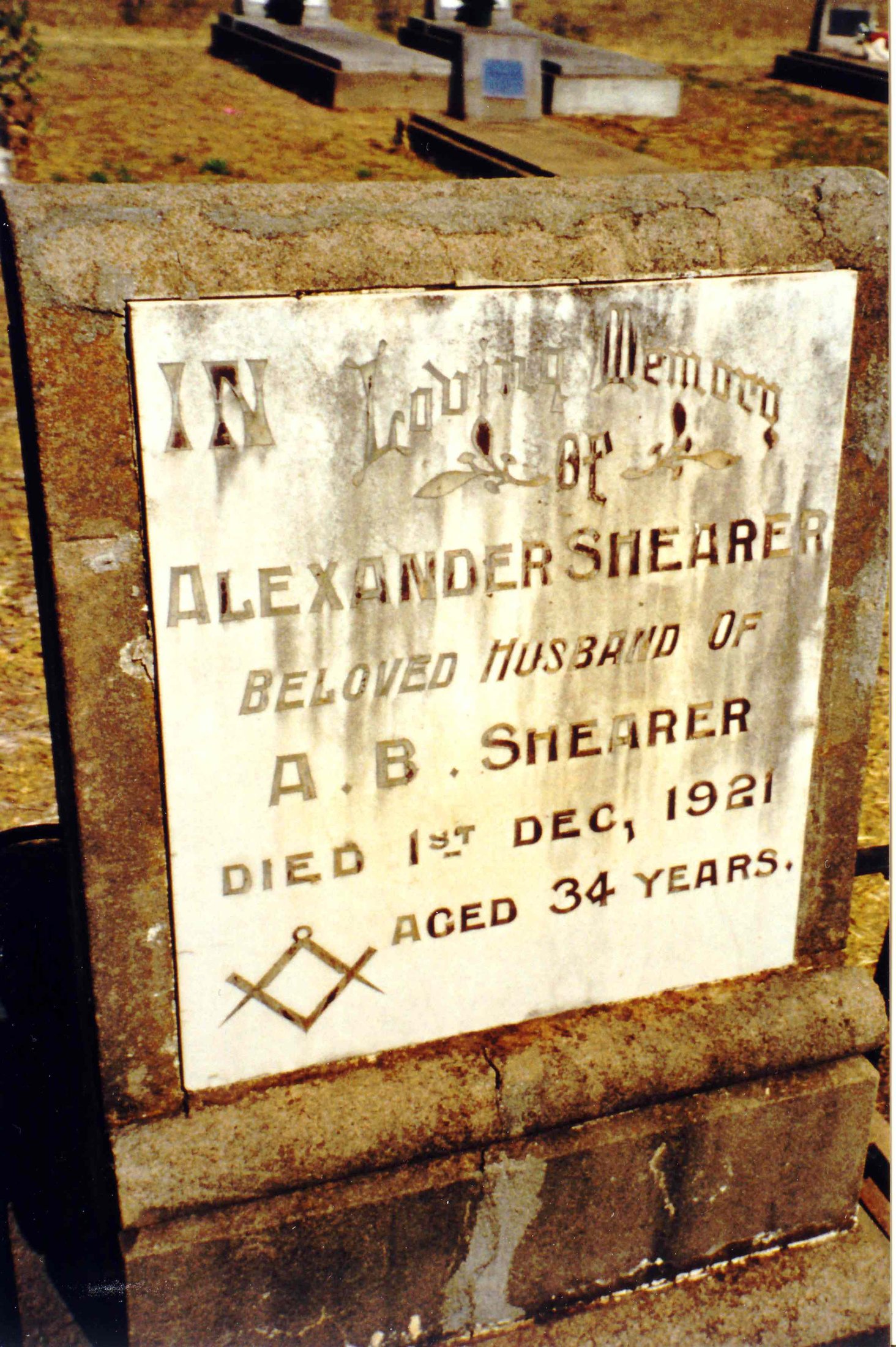 Alexander Shearer's grave, Mendooran